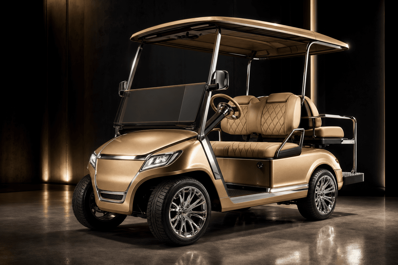 Champagne — Champagne Metallic · Tan Leather